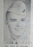 PFC CARL W DORRIES PFC CARL W DORRIES
